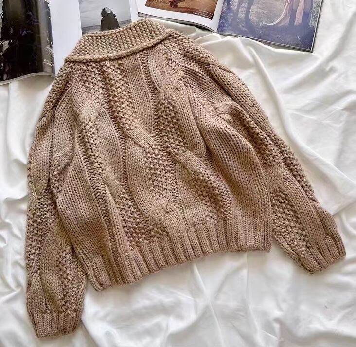 ケーブルニットカーデ　AJ1052-003