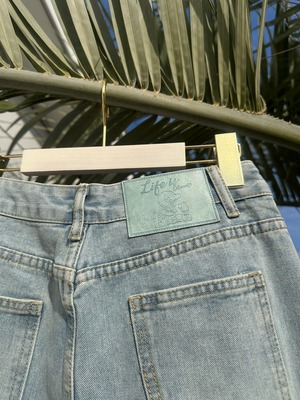 人気【LIFE is】レースデニム ¥8,800+tax