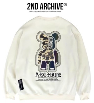 2ND037 トレーナー 迷彩ベア ユニセックス セカンドアーカイブ