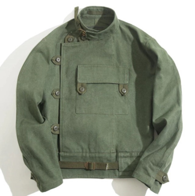 Army Green Retro Motorcycle Jacket