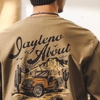 Back Print Crew Neck Long Sleeve T-Shirt ◇2color H0591