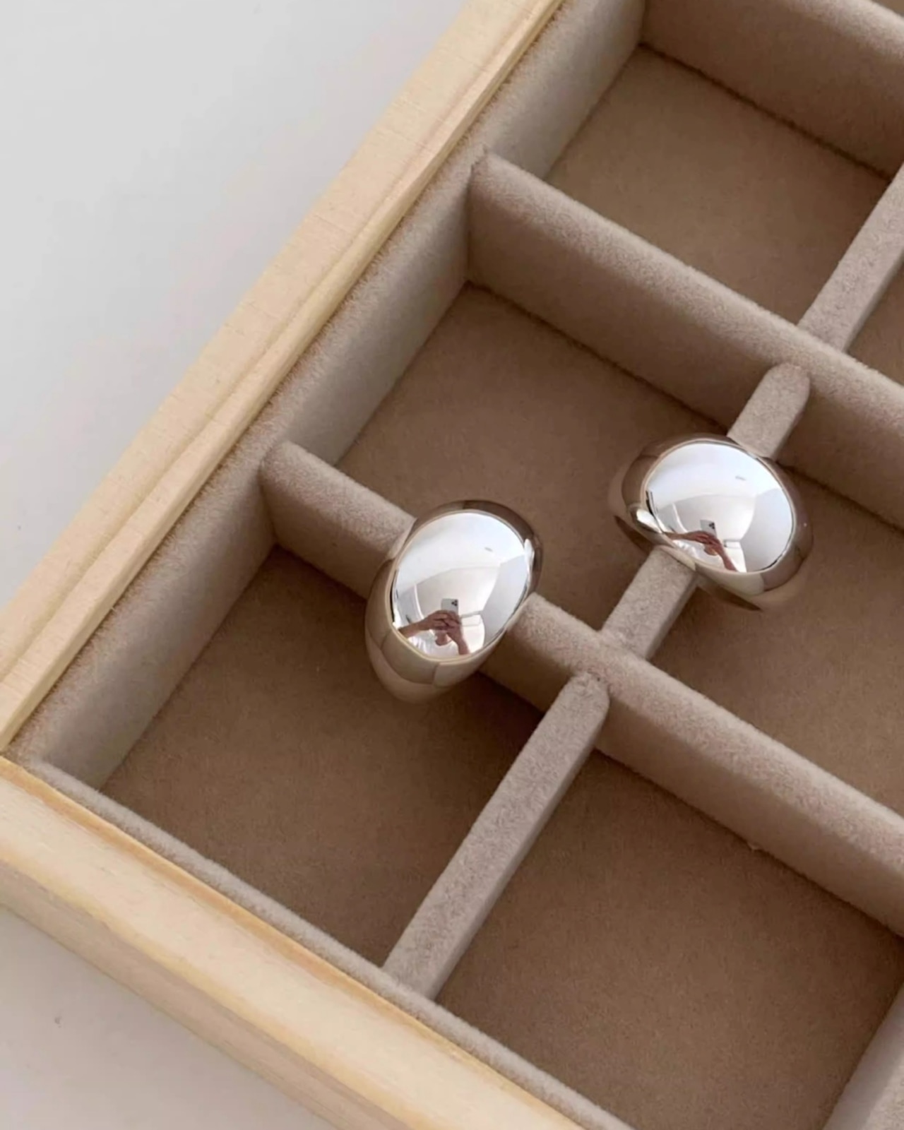 Silver dome open Ring L0114