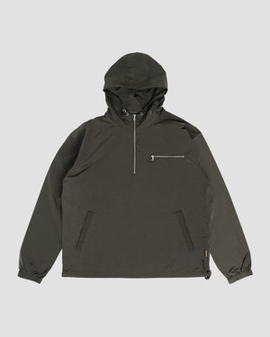 HALF ZIP HOODED ANORAK (DARK OLIVE)
