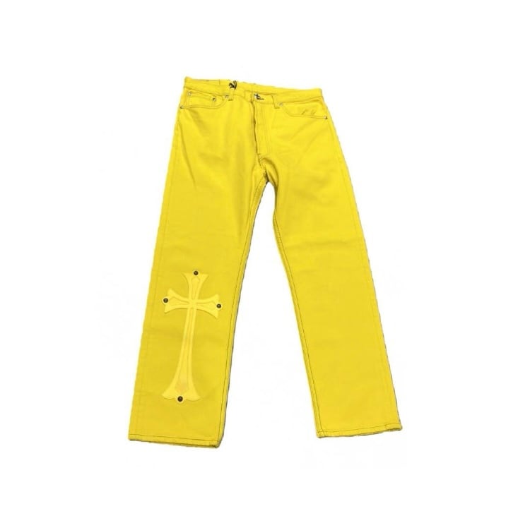 CHROME HEARTS クロムハーツ 激レア イエロー デニム ジーパン ジーンズ