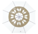 クリスタルハンドルシリーズ ビニール傘 天井におしゃれなロゴ印刷（ベージュ）