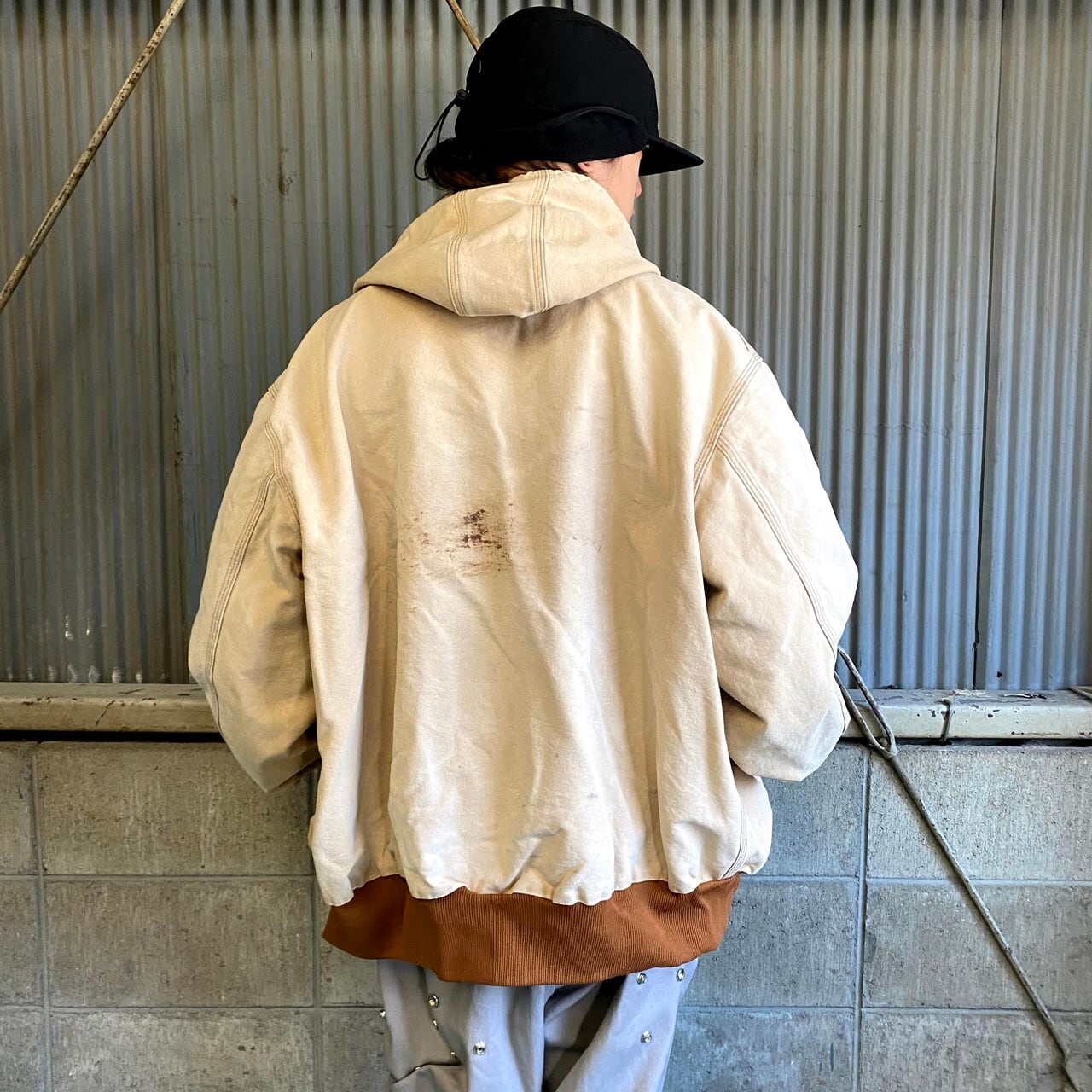 ビックサイズ カーハート Carhartt アクティブジャケット ダック地フルジップパーカー メンズXXXL /eaa315150