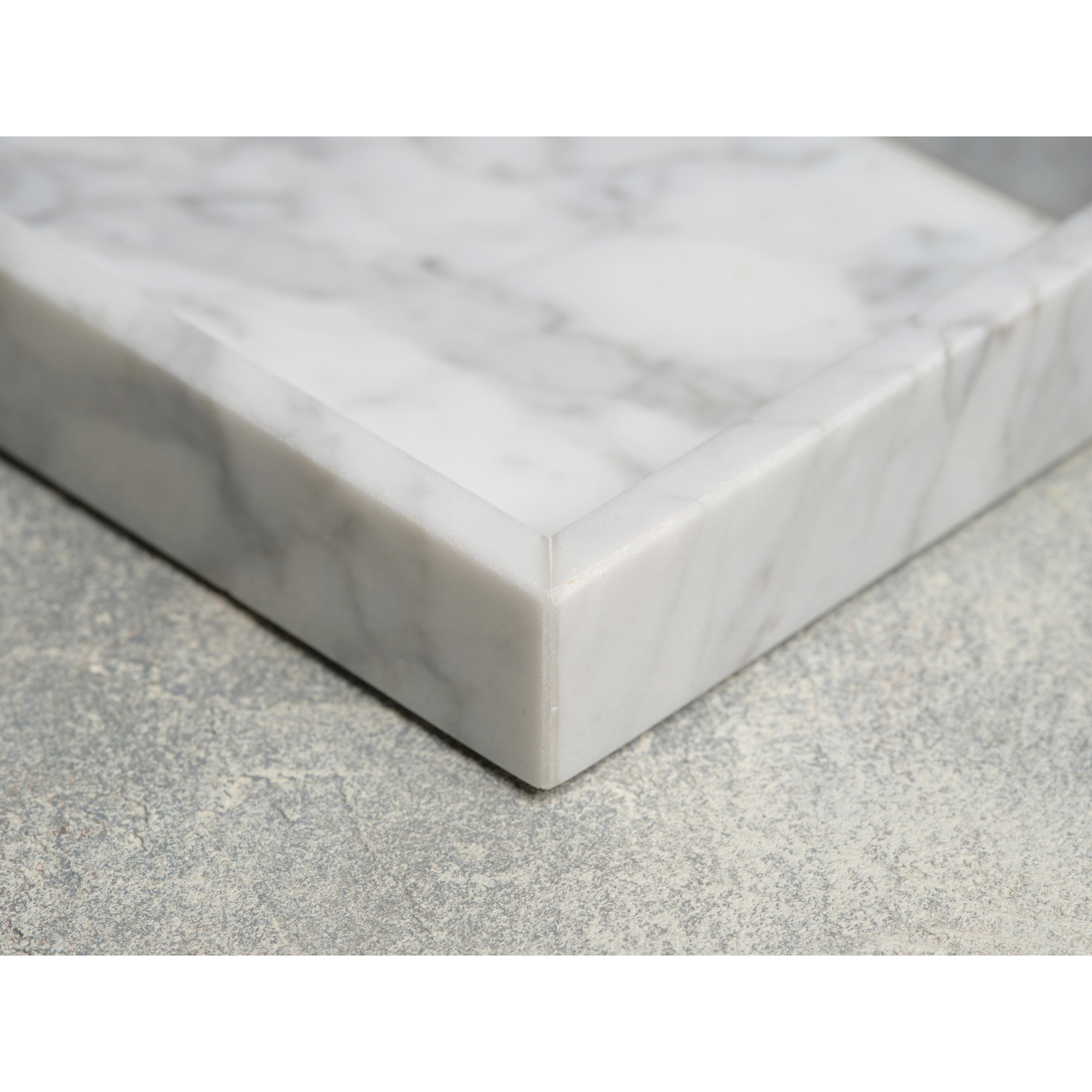MARBLE TRAY - Bianco Carrara × Large | TOME HOME