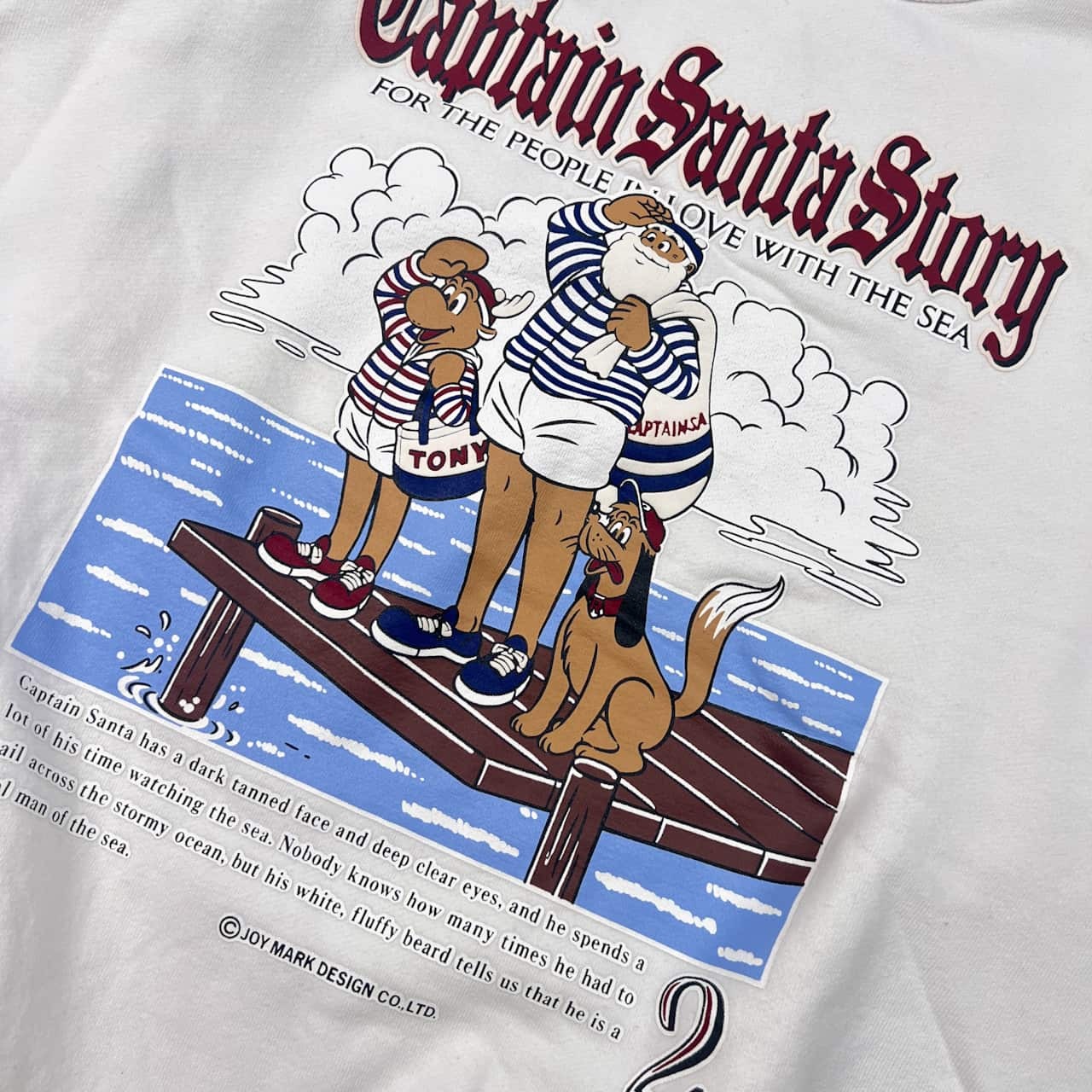 CAPTAIN SANTA キャプテンサンタ プリントデザイン スウェット トレーナー L/ホワイト系 メンズ ビンテージ