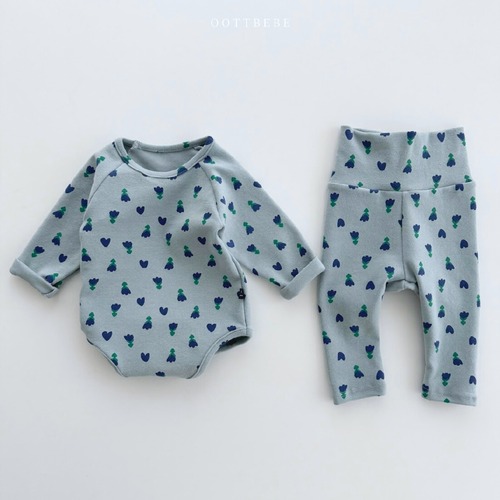 【oottbebe】 Tulips rompers set