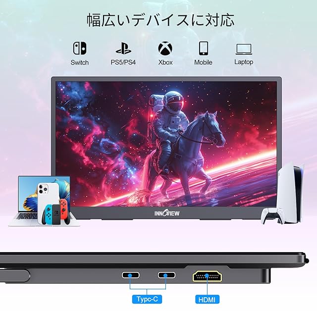 InnoView モバイルモニター 4K 18.4インチ モバイルディスプレイ UHD