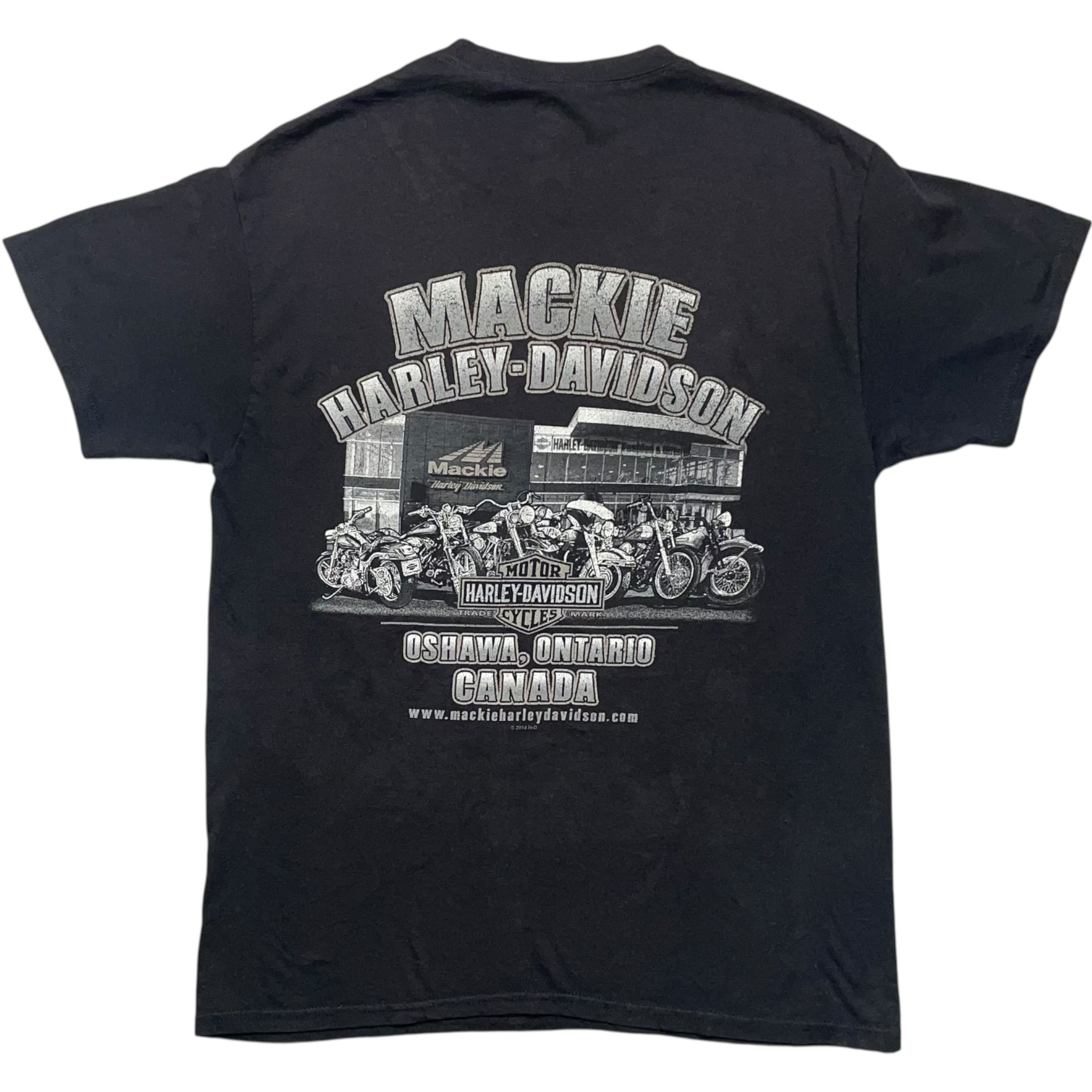 《M》 Harley-Davidson ハーレーダビッドソン Tシャツ プリント ブラック no.8461
