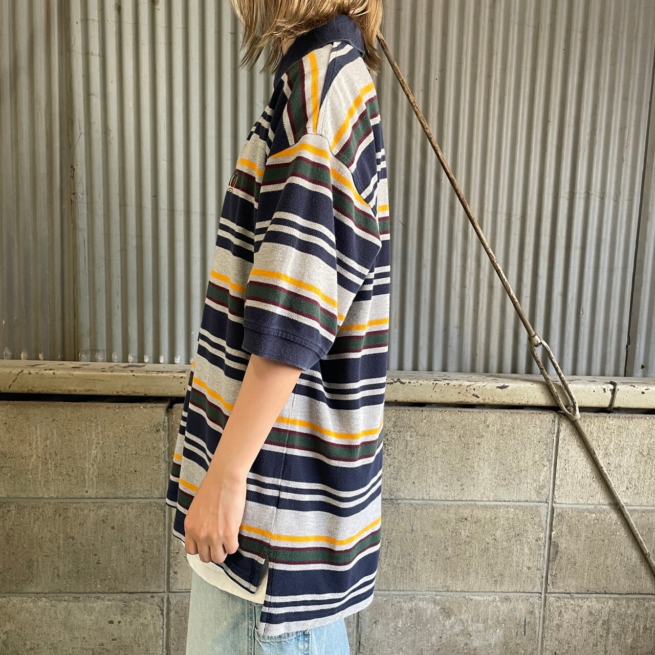 90年代 TOMMY HILFIGER トミーヒルフィガー 鹿の子 マルチボーダー