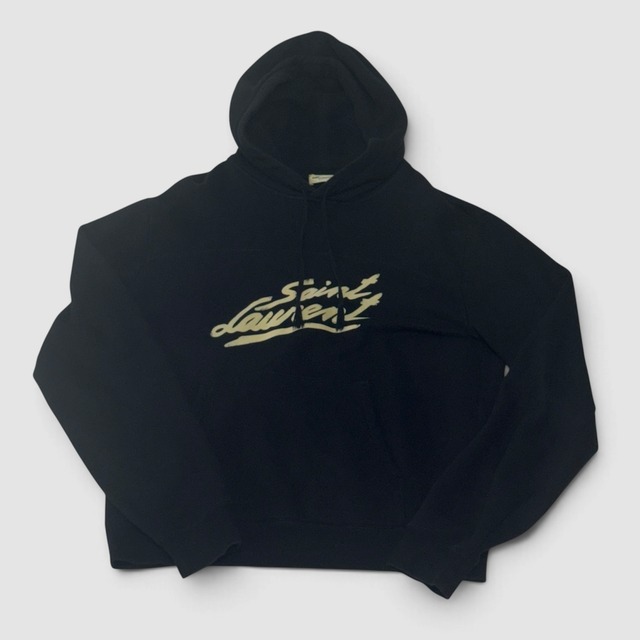 SAINT LAURENT PARIS シグネチャーロゴ フーディ ブラック サンローラン