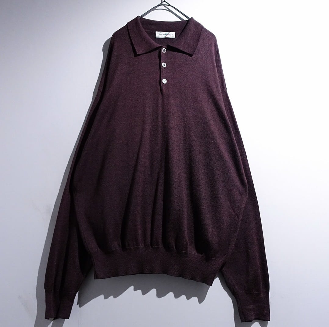 EURO Wine Red Knit Polo