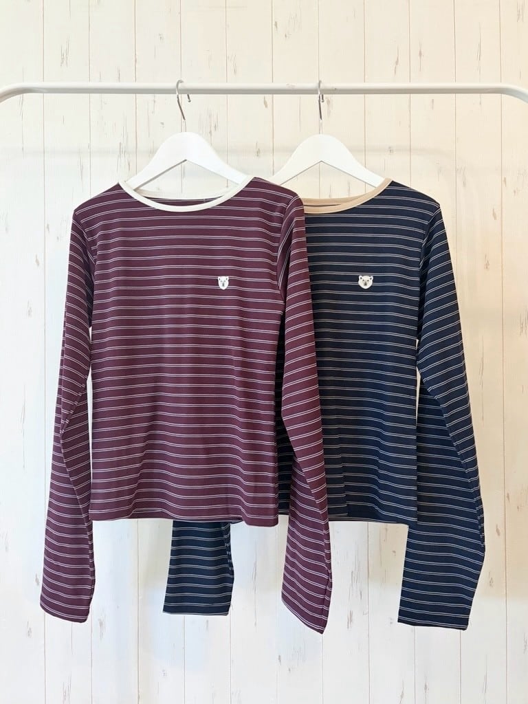 【10/下旬〜11/上旬入荷次第お届けのご予約】 L'ours Polaire et Bleu/ルスポレール&ブリュ クロップドボーダーロンT 26319245
