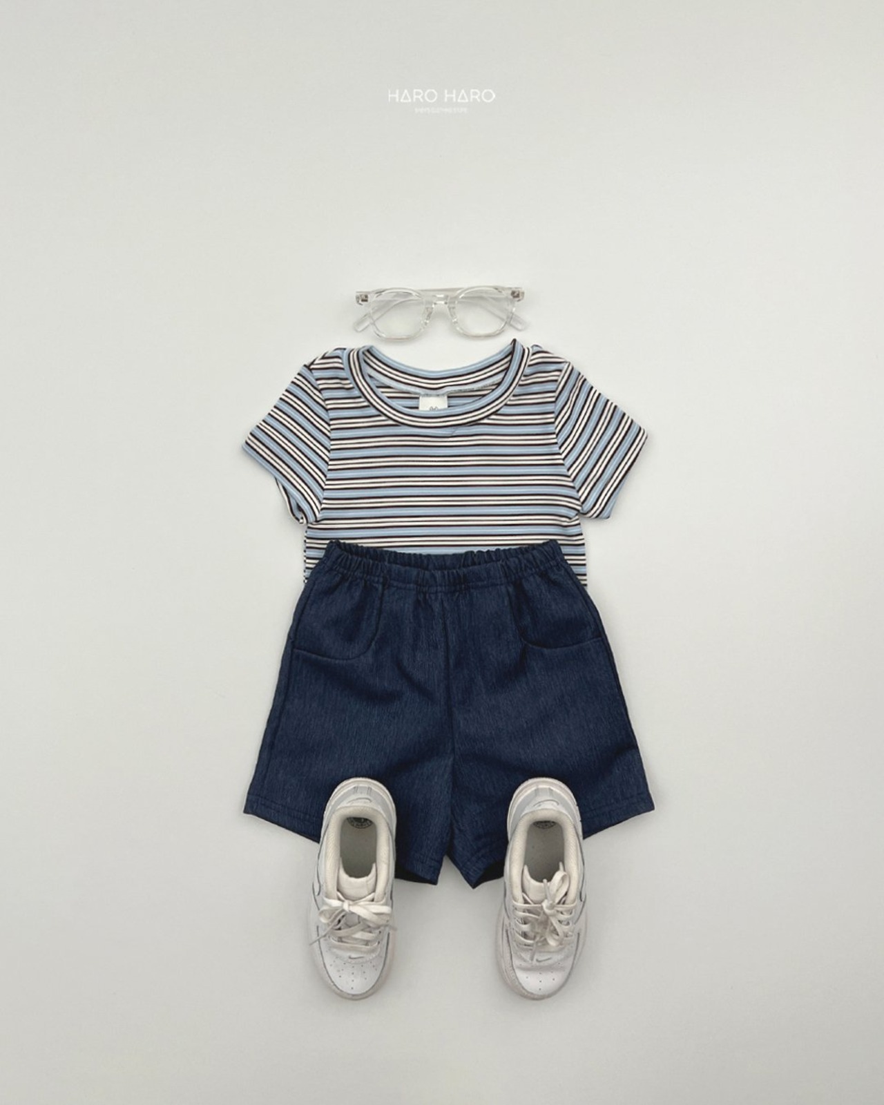 [HARO HARO] Denim Half Pants (2XL/3XL/4XL) / [하로하로] 데님하프팬츠 (2XL/3XL/4XL)