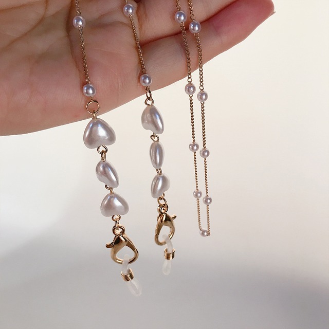 アンティーク調パールマスクチェーン・メガネチェーン