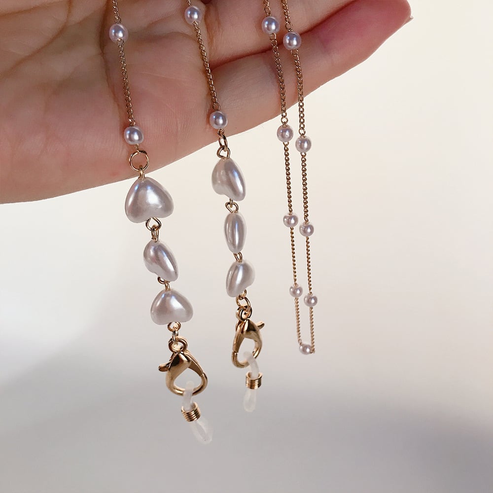 アンティーク調パールマスクチェーン・メガネチェーン