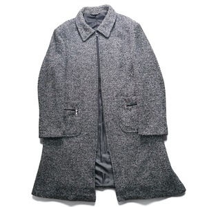Vintage double zip light tweed long coat "made in ITALY"