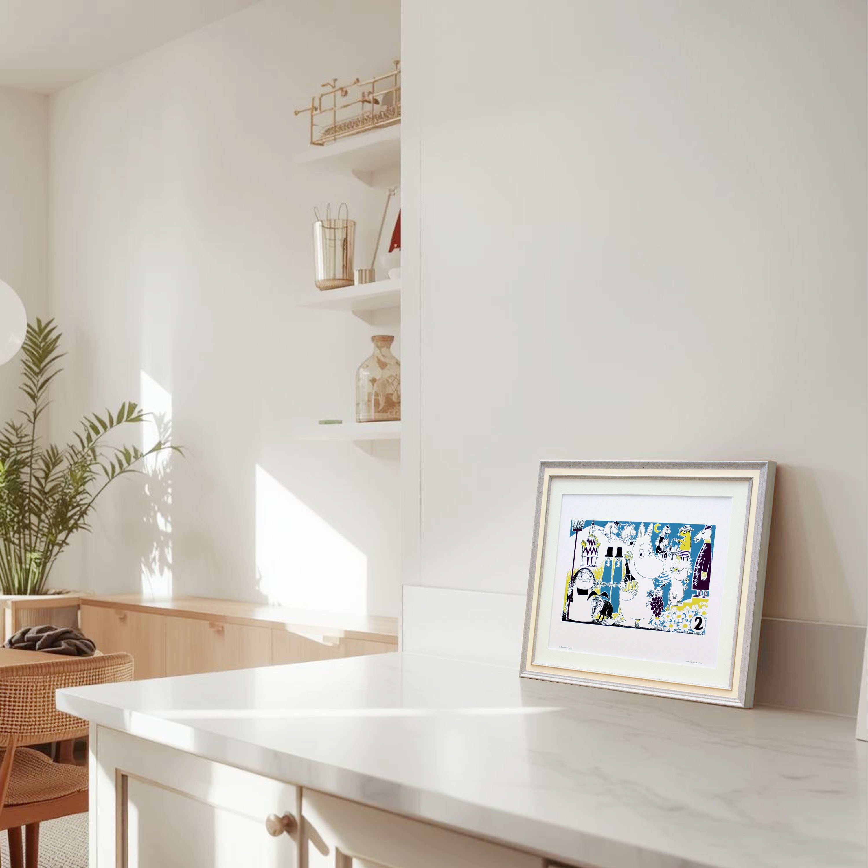 ムーミン 北欧 Putinki「ムーミントロール 2」送料無料 フレーム選択可能 展示用フック付アートポスター 絵画 インテリア アート