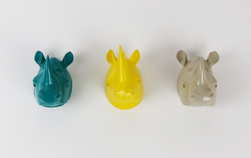 アニマルヘッド ウォールフック サイ－S | Afro-Design Box