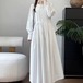 2色／タックコットンロングワンピ ・12492