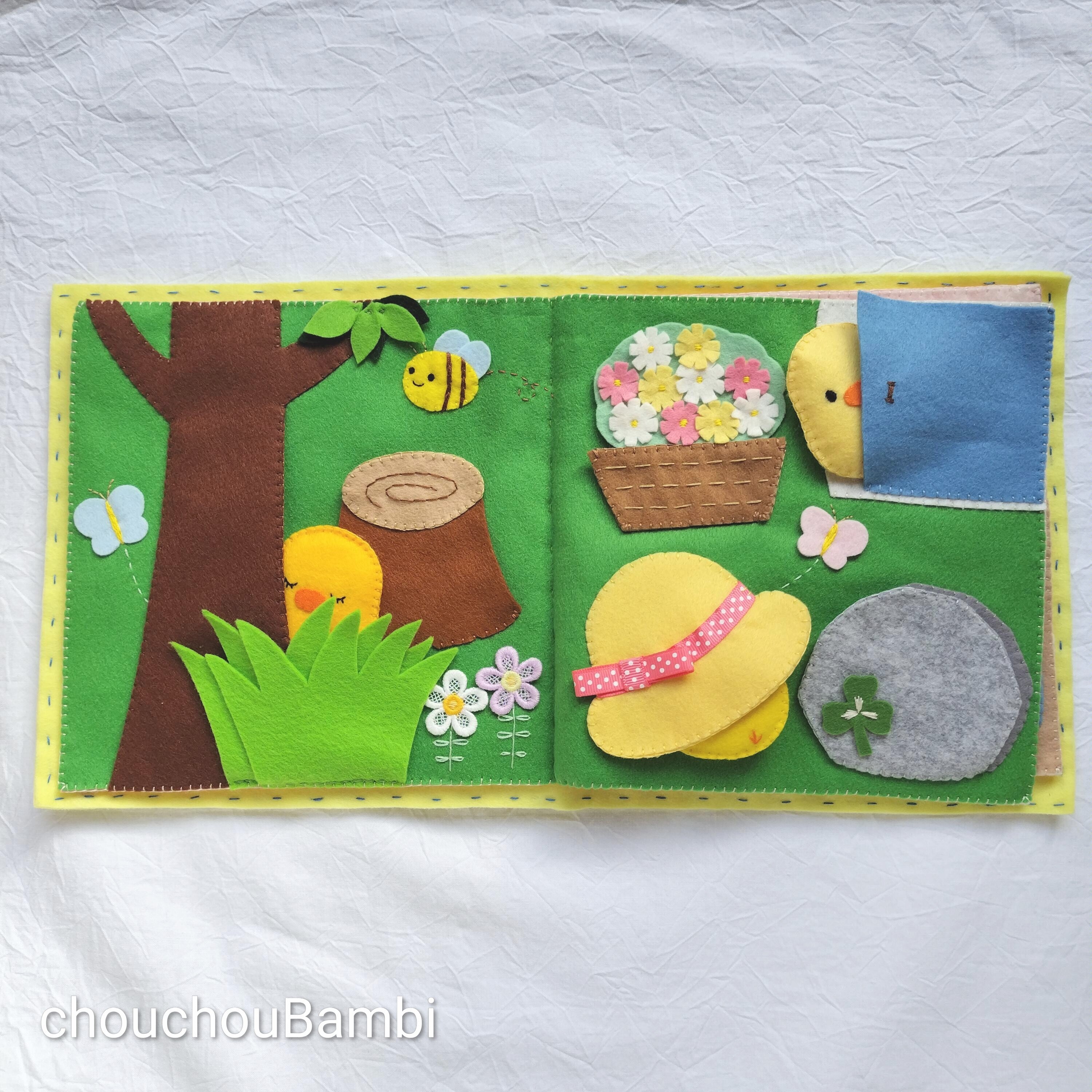 完成品フェルト絵本「かくれんぼ」 | フェルト絵本のお店シュシュバンビ