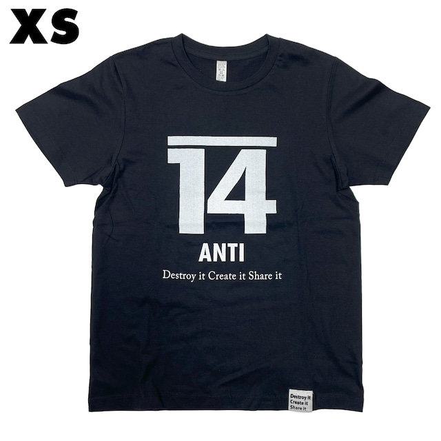 【XS】【S】Destroy it Create it Share it　「反 14　ANTI」ロゴ　Tシャツ　DCS　--- 反骨　PUNK　ANTI　14歳　中2　反抗　アナーキズム　---　d017 (1141)　OL-B