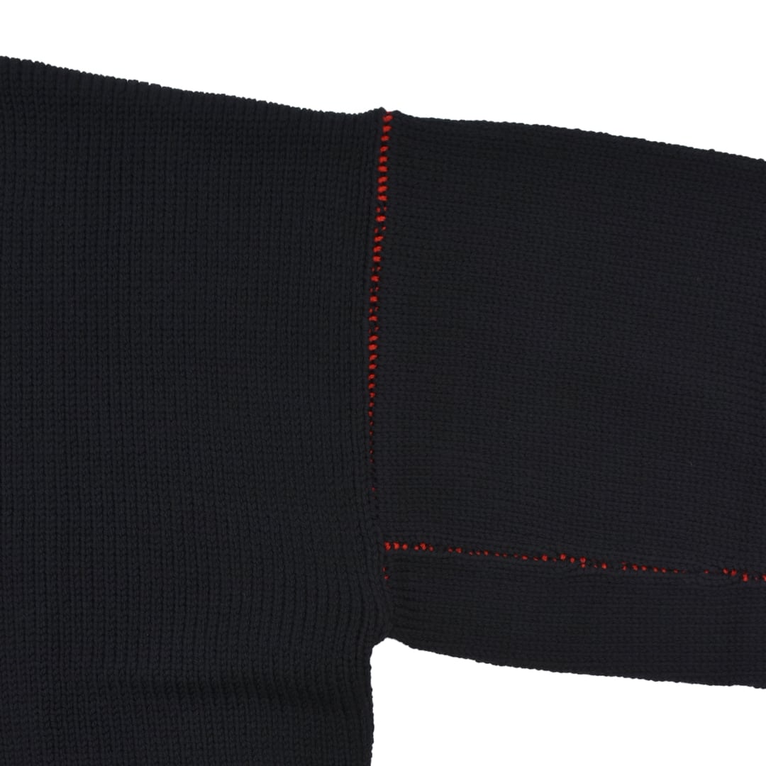 RAF SIMONS】Loose fit cropped wool jacquard RS sweater | AYIN RAF SIMONS】Loose fit cropped wool jacquard RS sweater | AYIN