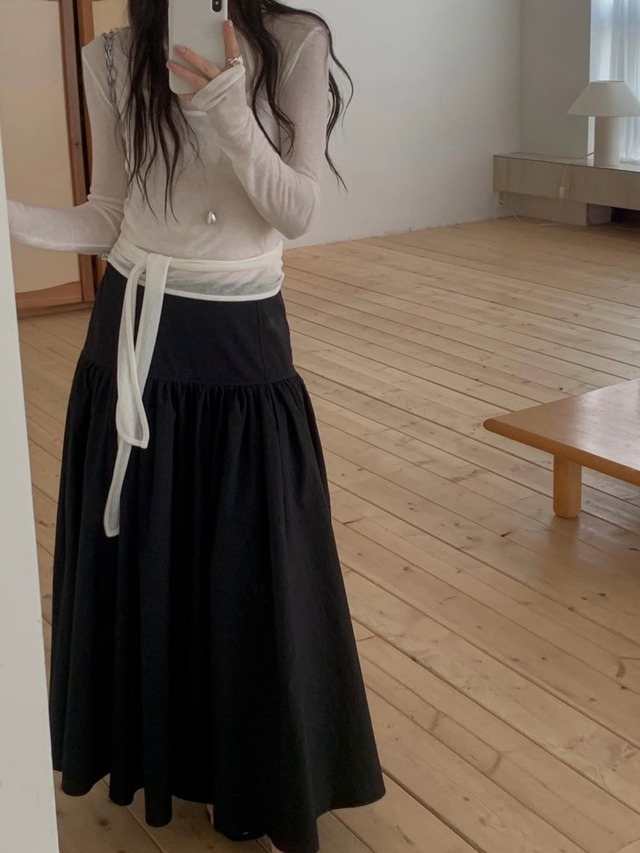 (予約) miel / Angle skirt 2color