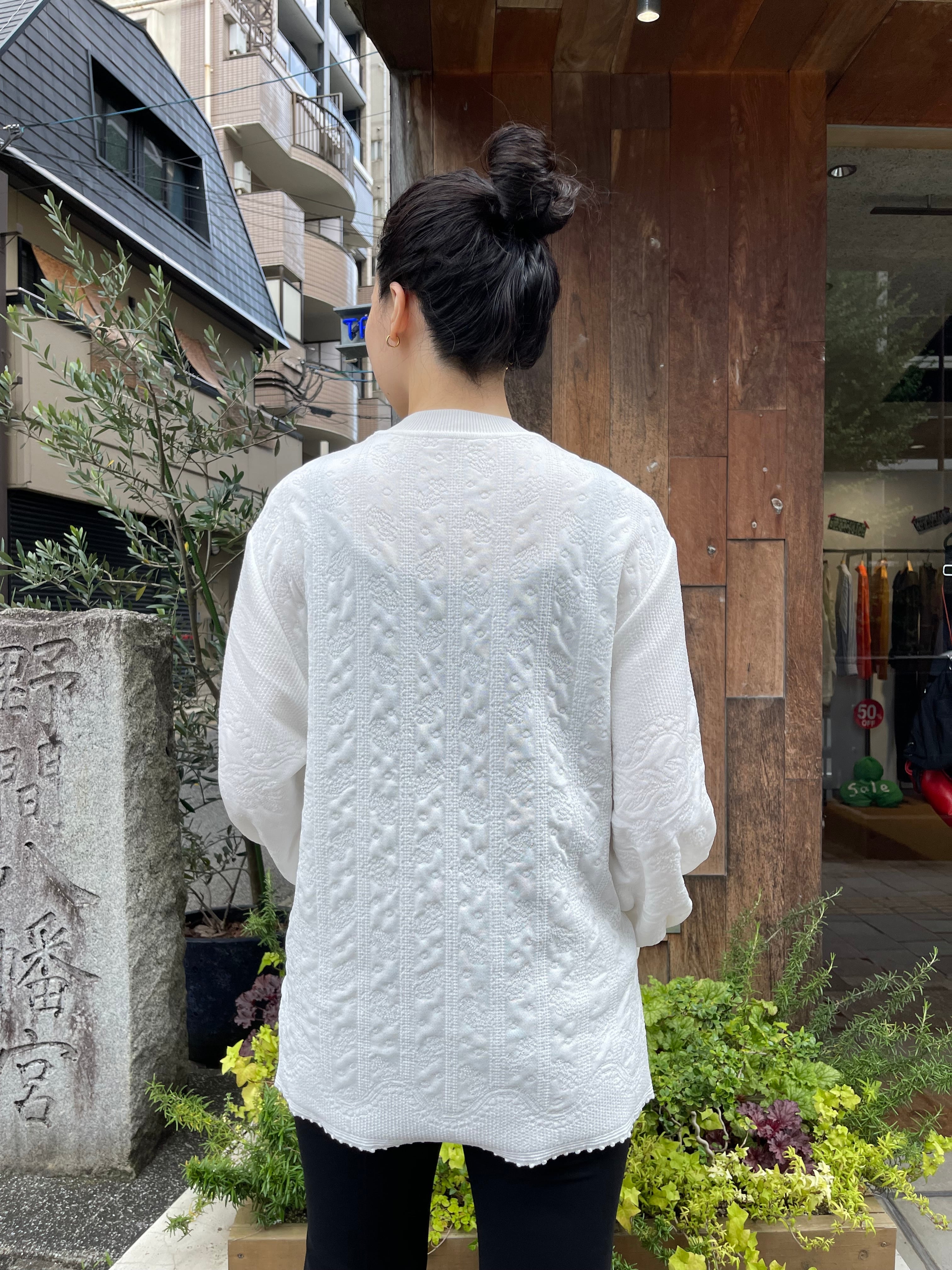 23AW】Mame Kurogouchi マメクロゴウチ / FLORAL JACQUARD KNITTED TOP