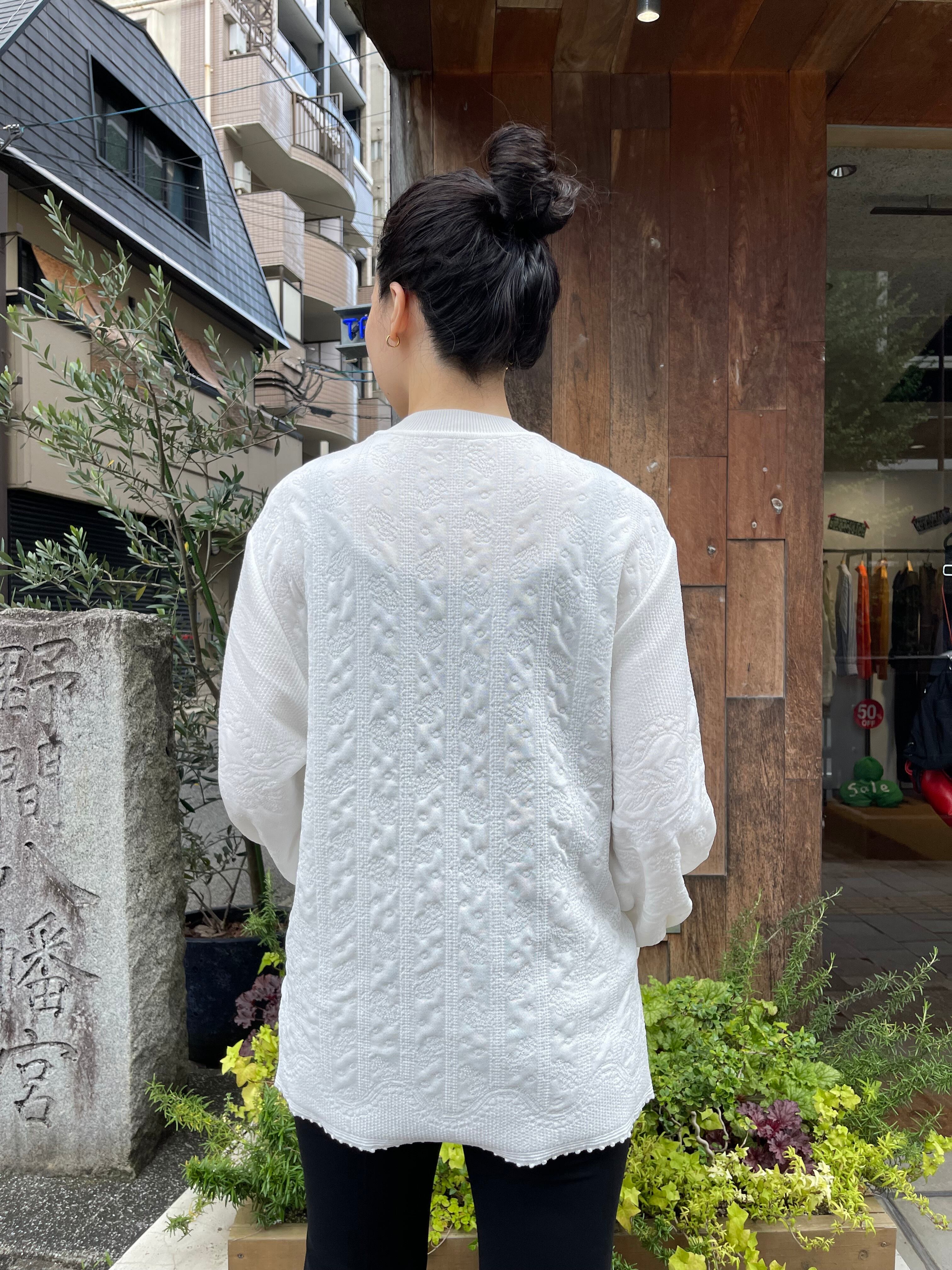 23AW】Mame Kurogouchi マメクロゴウチ / FLORAL JACQUARD KNITTED TOP 