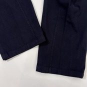 PAPAS パパス ツータック スラックスパンツ XL/ネイビー/コットン