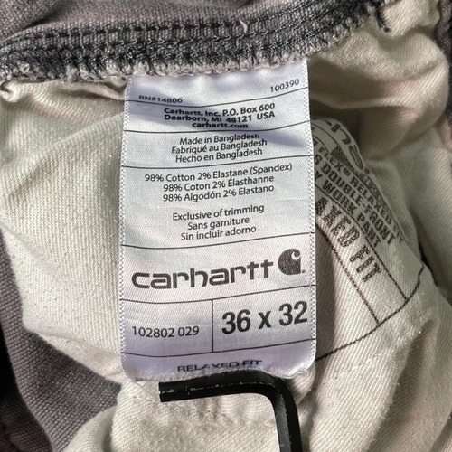 20s 襤褸 グレー ダブルニー Carhartt カーハート 36×32 詳細写真11