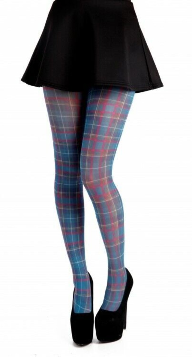 英国PAMELA MANN  Jackson Plaid Printed Tights