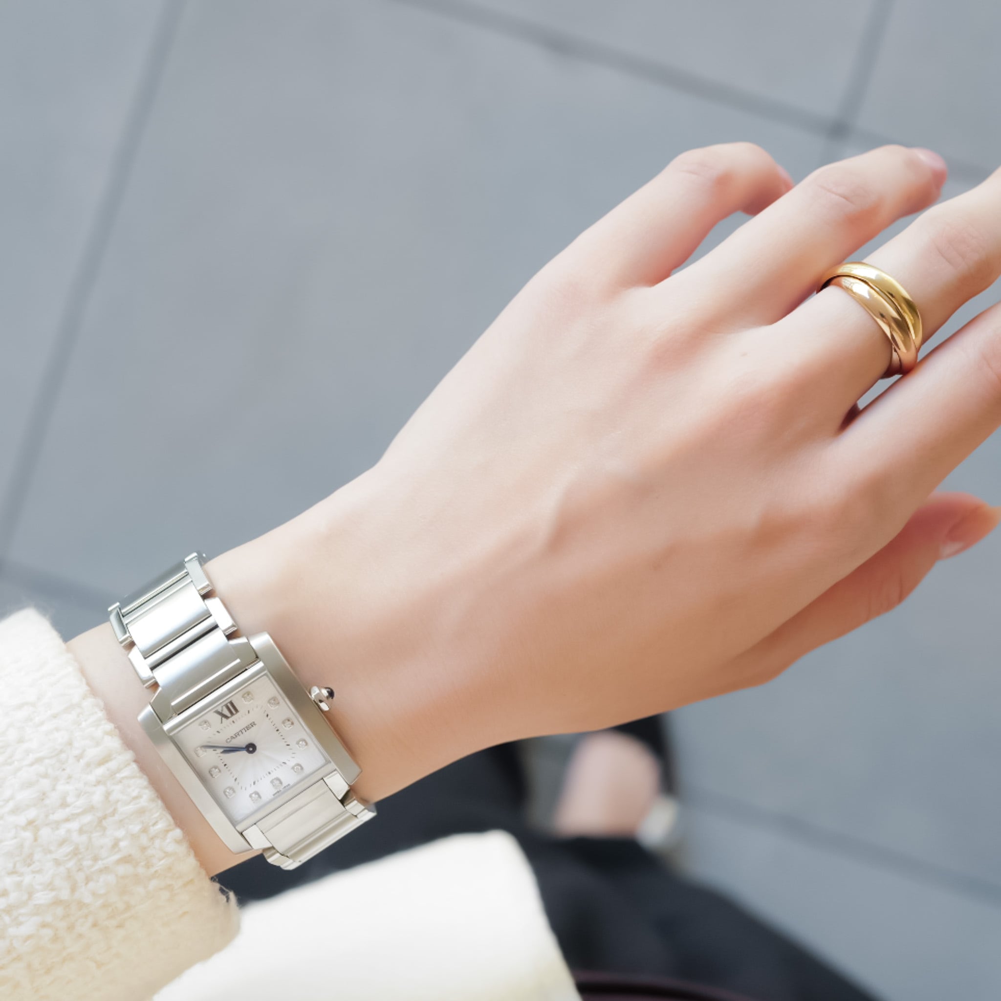 カルティエ タンクフランセーズ MM ダイヤルダイヤモンド | Ante