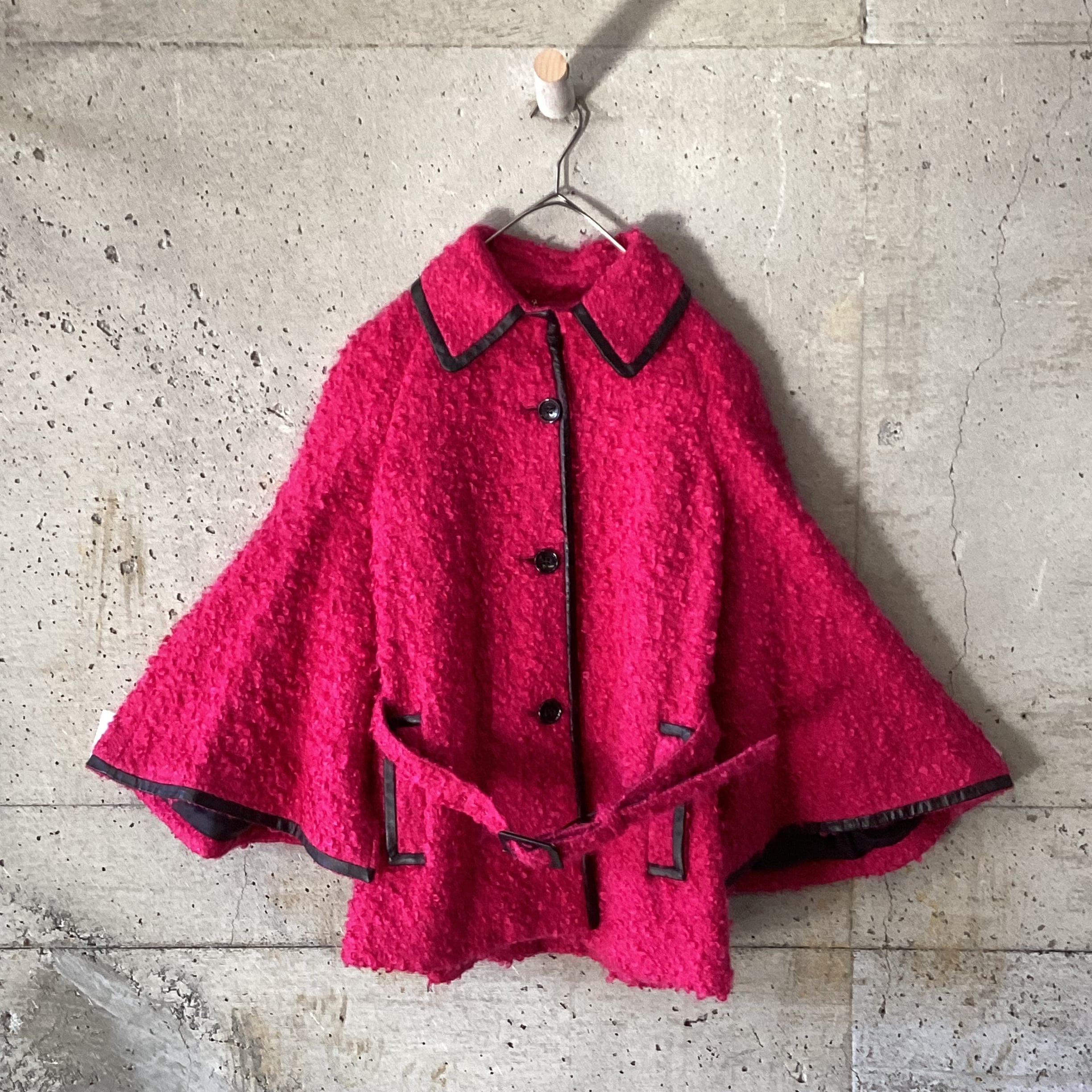 Vivid Pink Cape Coat