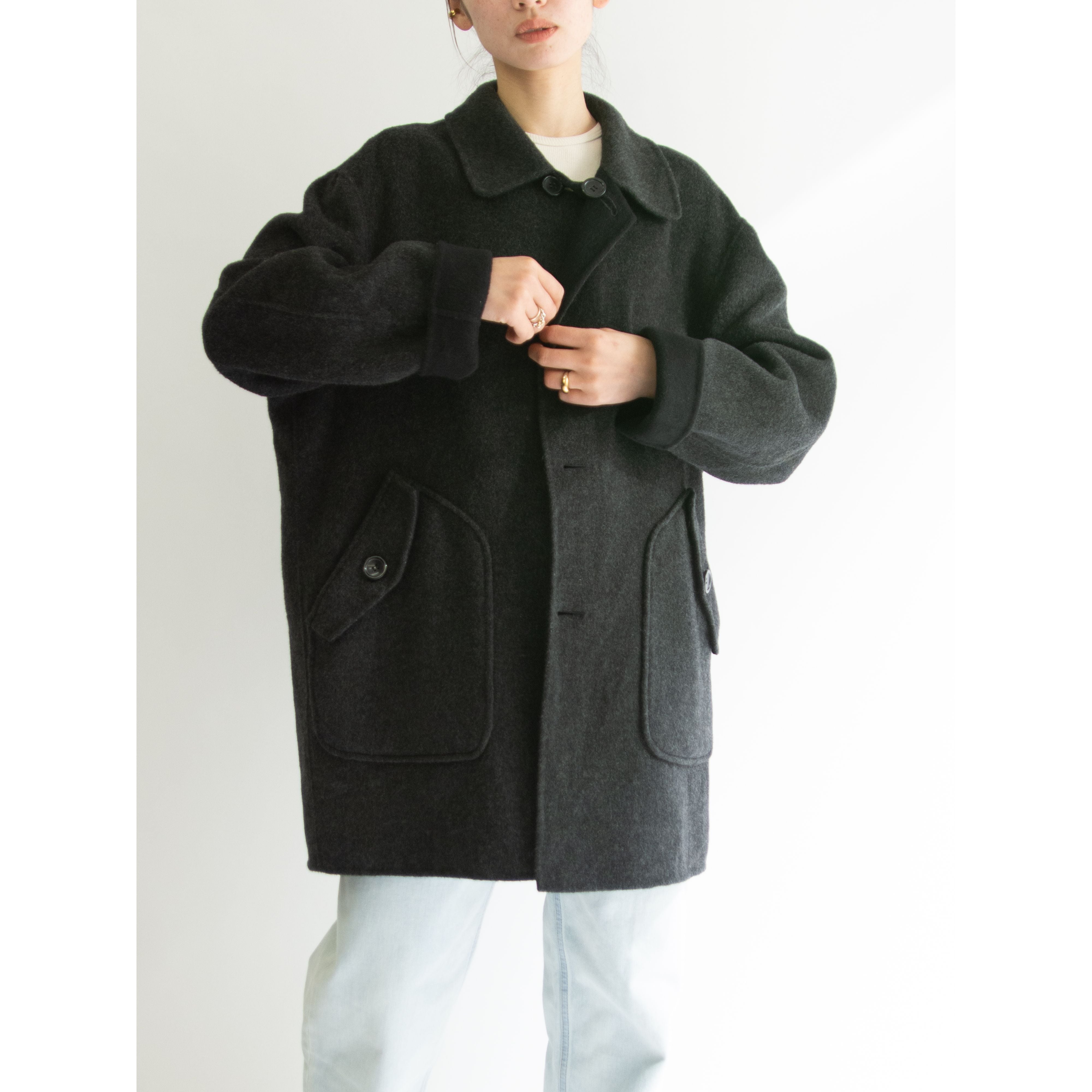 【DESCA.GGERI】Made in Italy 100% Cashmere Reversible Coat（イタリア製 リバーシブルカシミヤコート）