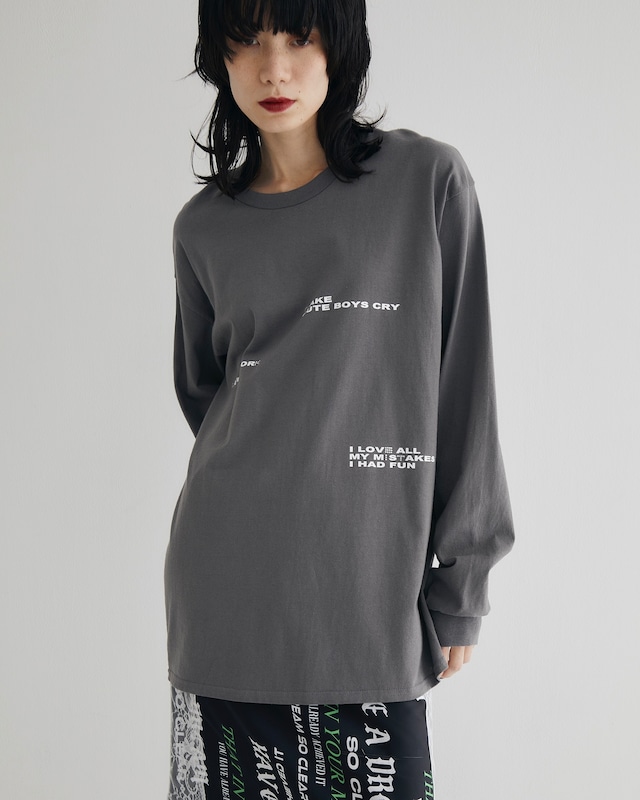 PRINCIPLE Long Sleeve T(CHARCOAL)