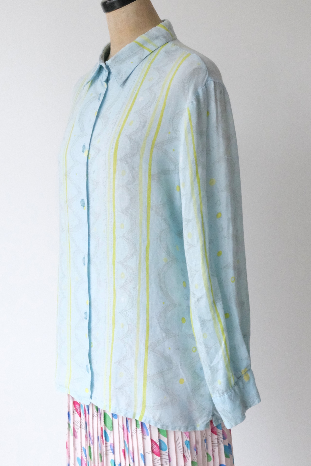 Marimekko "Prenikka" twinkle blue linen shirt