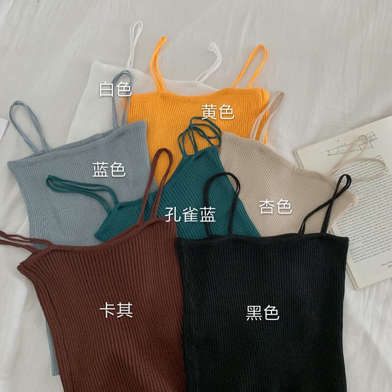 ニットサマースリムクロップトップ トップス レッド 夏物 クレセントシティ4795619895