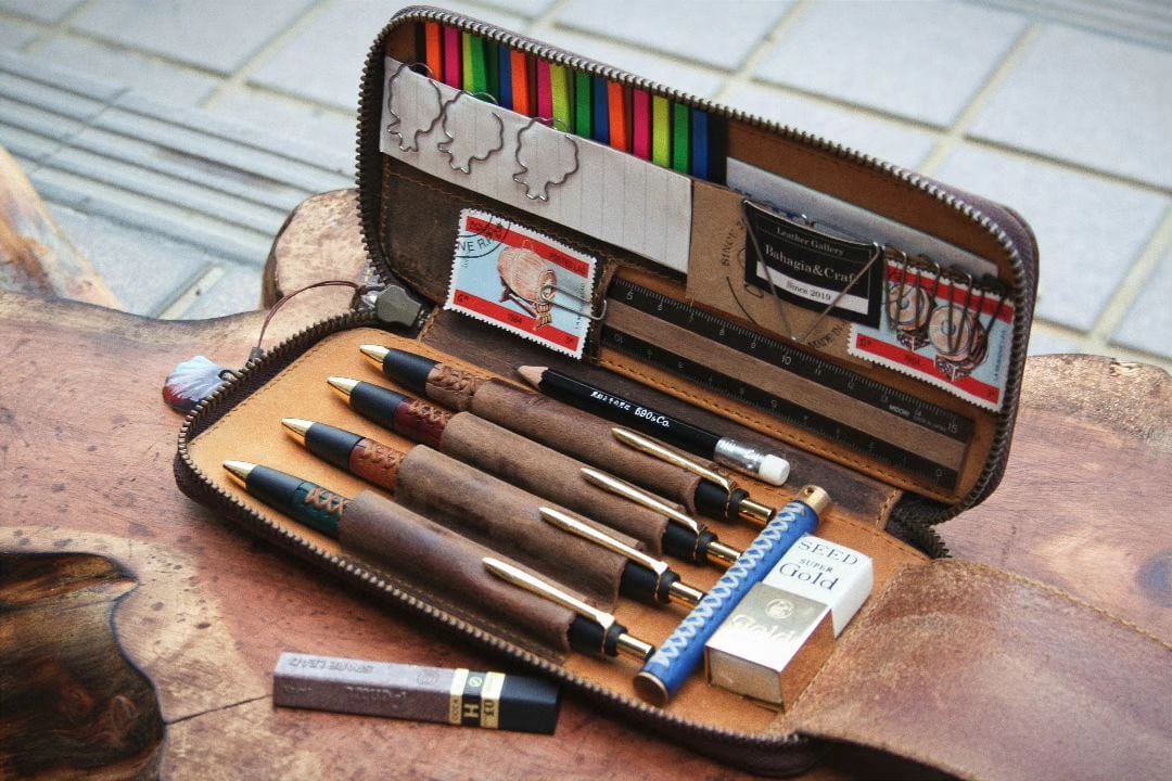 革軸ペン　ヌメ革 ブラック　シックザール　schicksal 革軸ペン【ヌメ革 ブラック】 | Schicksal