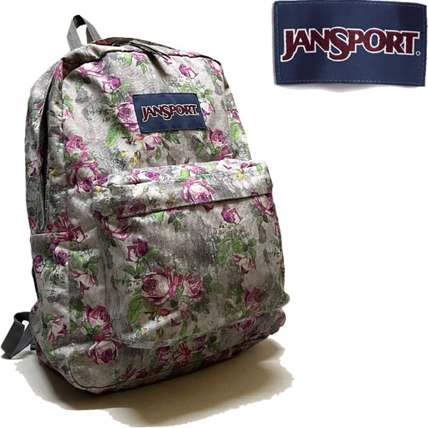 1点物◇ジャンスポーツ花柄/薔薇柄リュックサック中古バックパック古着