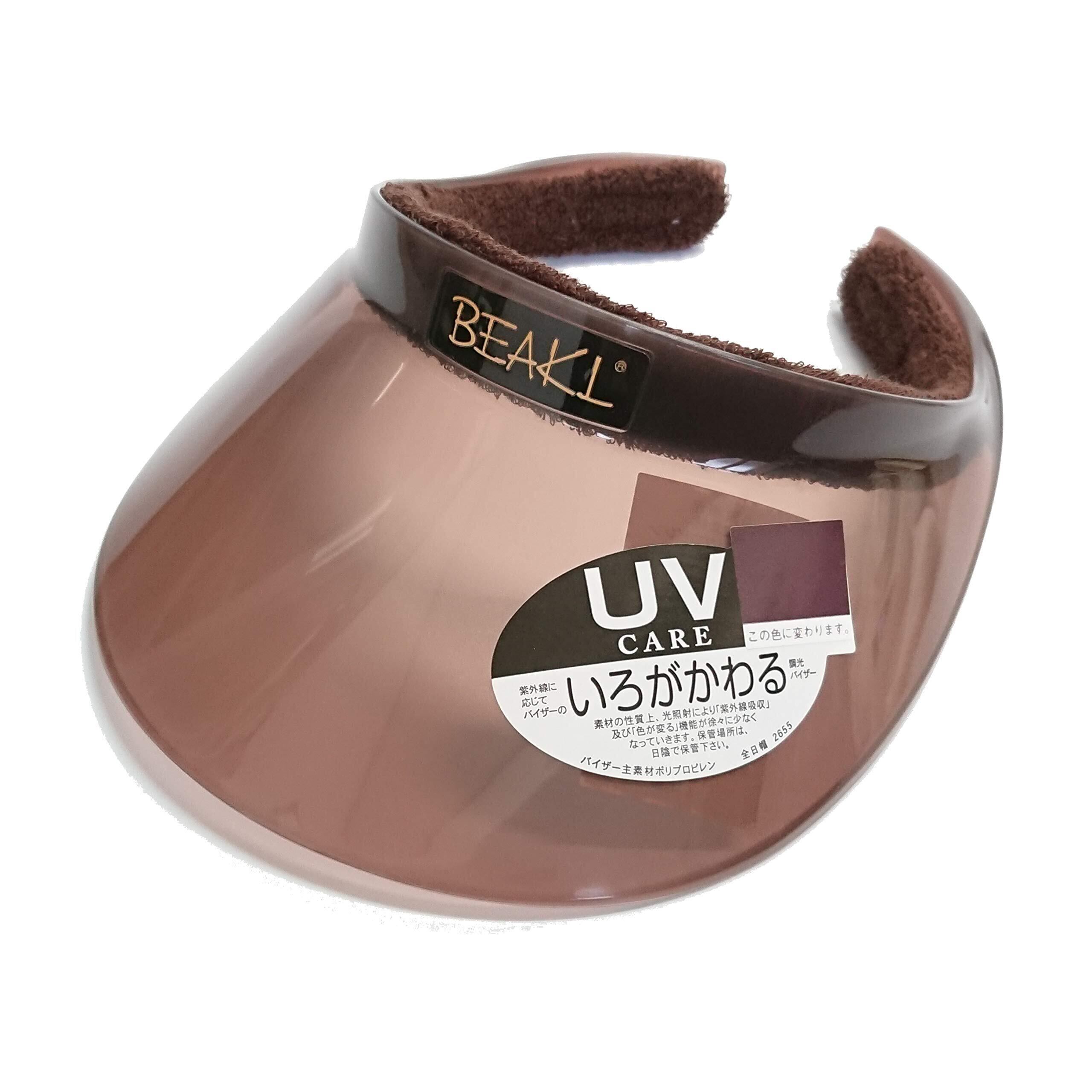 [BEAKL] UVカット バイザー ビークル レギュラーサイズ 色が変わる サンバイザー (ブラウン) | KSショップ
