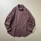 90s Ralph Lauren BIG SHIRT BD チェック 長袖シャツ ラルフローレン レッド XL 古着