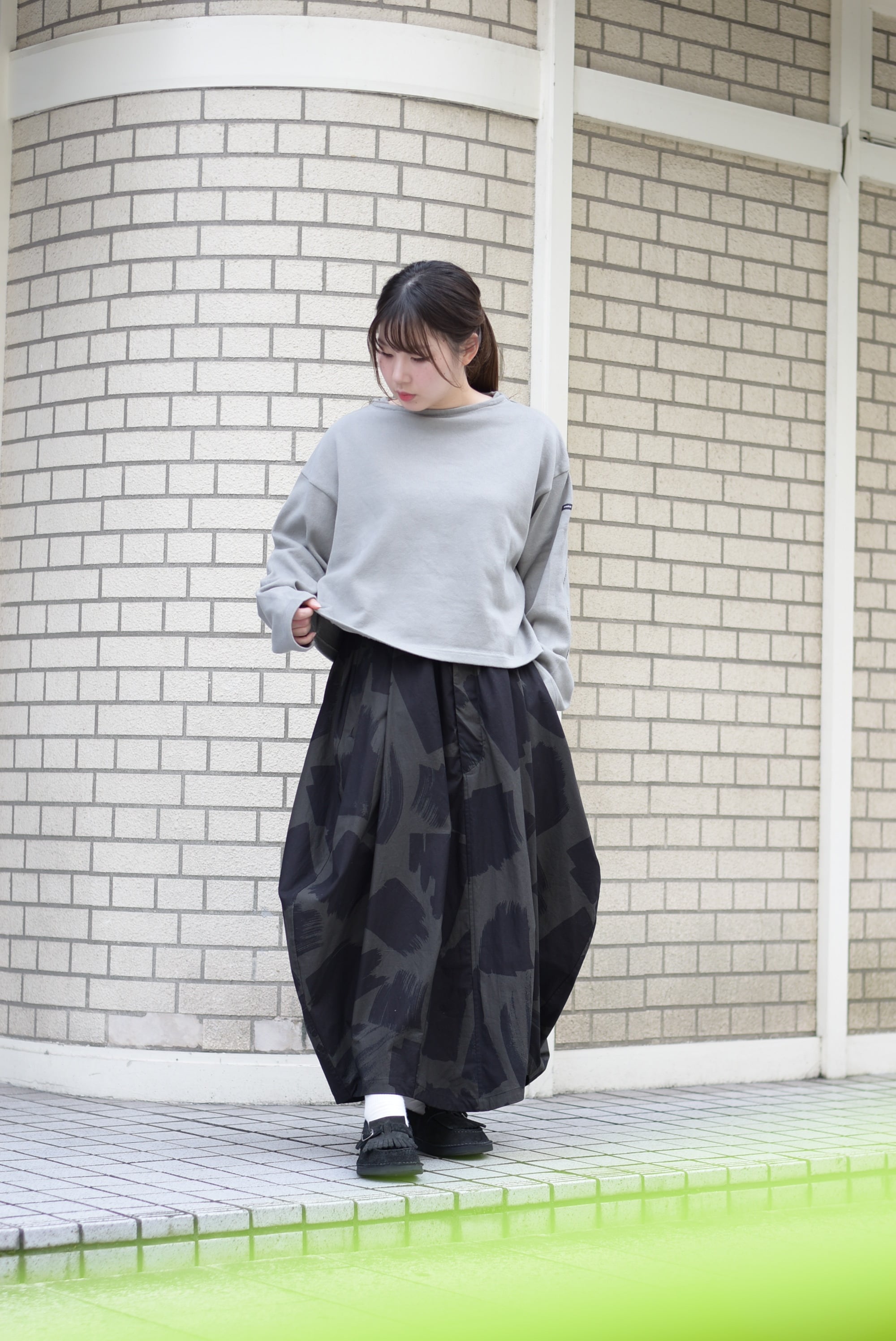 HAVERSACK】Square Blush Print Balloon Long Skirt | theater(シアター)