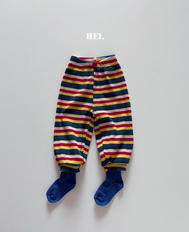 【取寄】hei｜rainbow stripe pants｜レインボーストライプパンツ｜XS-XL｜kids｜26 autumn