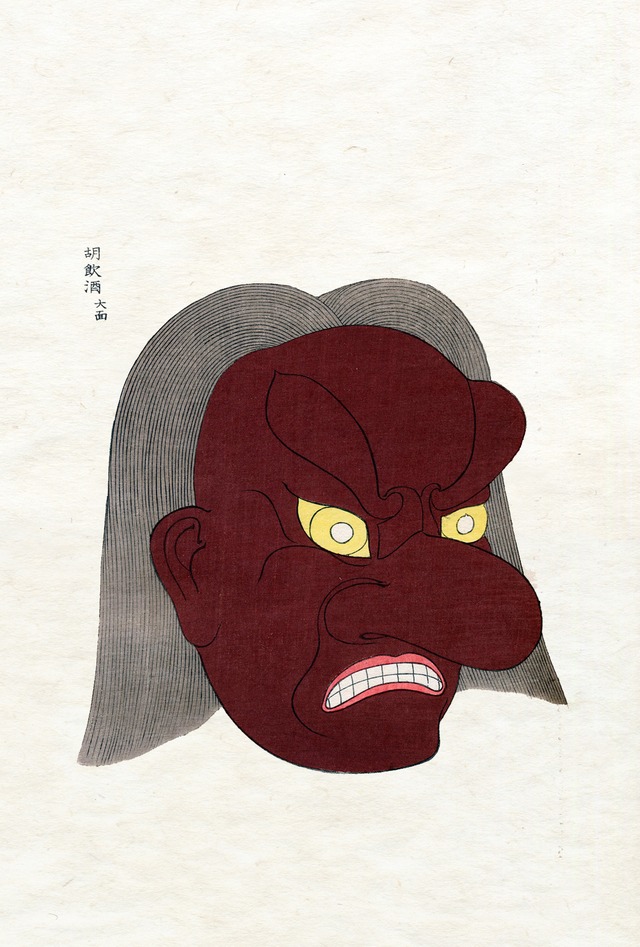 雅楽　お面シリーズ　ポストカード