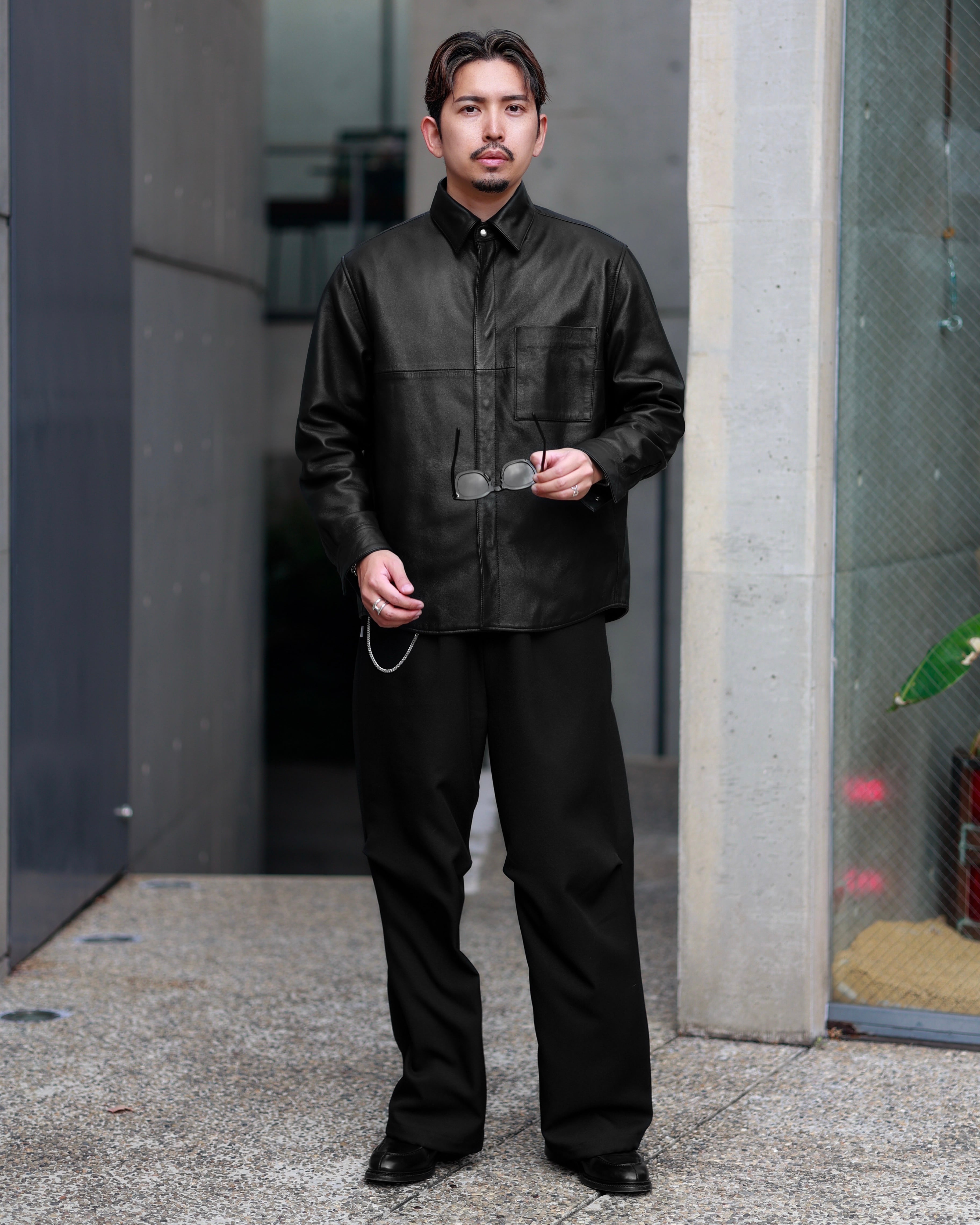 KV-577】Premium Minimal Drape Wide Slacks 【即日発送】【ストレッチ