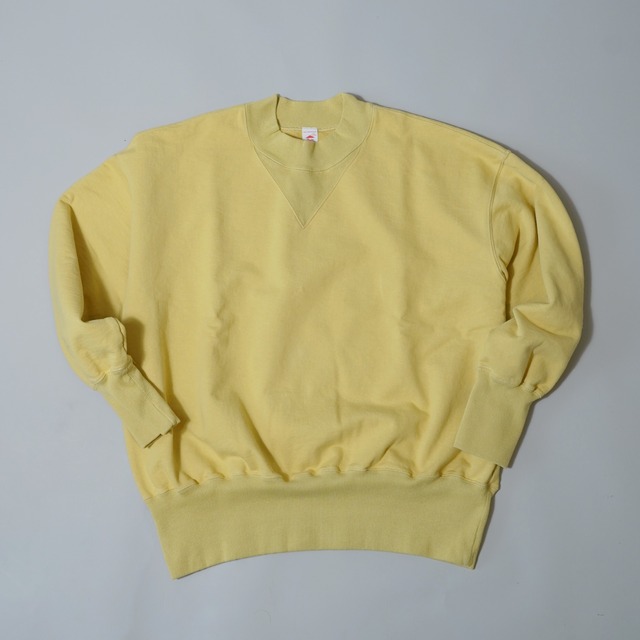 CC LOOPBACK TERRY WIDE CREW NECK SWEAT SHIRT -MASTARD-